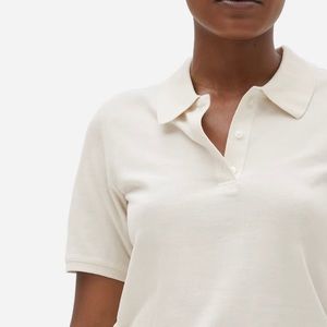 Everlane Cream Organic Cotton Polo Shirt